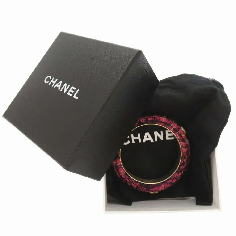 CHANEL Pink Logo Bracelet